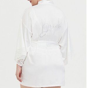 Torrid Bride Lace and Satin Robe